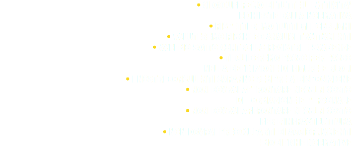 • CI OCCUPEREMO DI TUTTE LE ATTIVITA’ RICHIESTE DALLA NORMATIVA • RISPETTEREMO TUTTI GLI OBBLIGHI • VALUTEREMO RISCHI ED ANALISI TRATTAMENTI • AVREMO SOTTO CONTROLLO REGISTRI E SCADENZE • TI GUIDEREMO PASSO PER PASSO NELLA DEFINIZIONE DI FIGURE E RUOLI • I NOSTRI CONSULENTI SARANNO SEMPRE A DISPOSIZIONE • NON DOVRAI AFFRONTARE NESSUN COSTO DI FORMAZIONE E PERSONALE • NON DOVRAI AFFRONTARE NESSUN COSTO PER L’INFRASTRUTTURA • NON DOVRAI PREOCCUPARTI DI AGGIORNAMENTI E MODIFICHE NORMATIVE